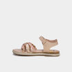 Sandales semelles effet corde jaune or fille