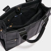 Sac &agrave; main avec bandouli&egrave;re noir femme