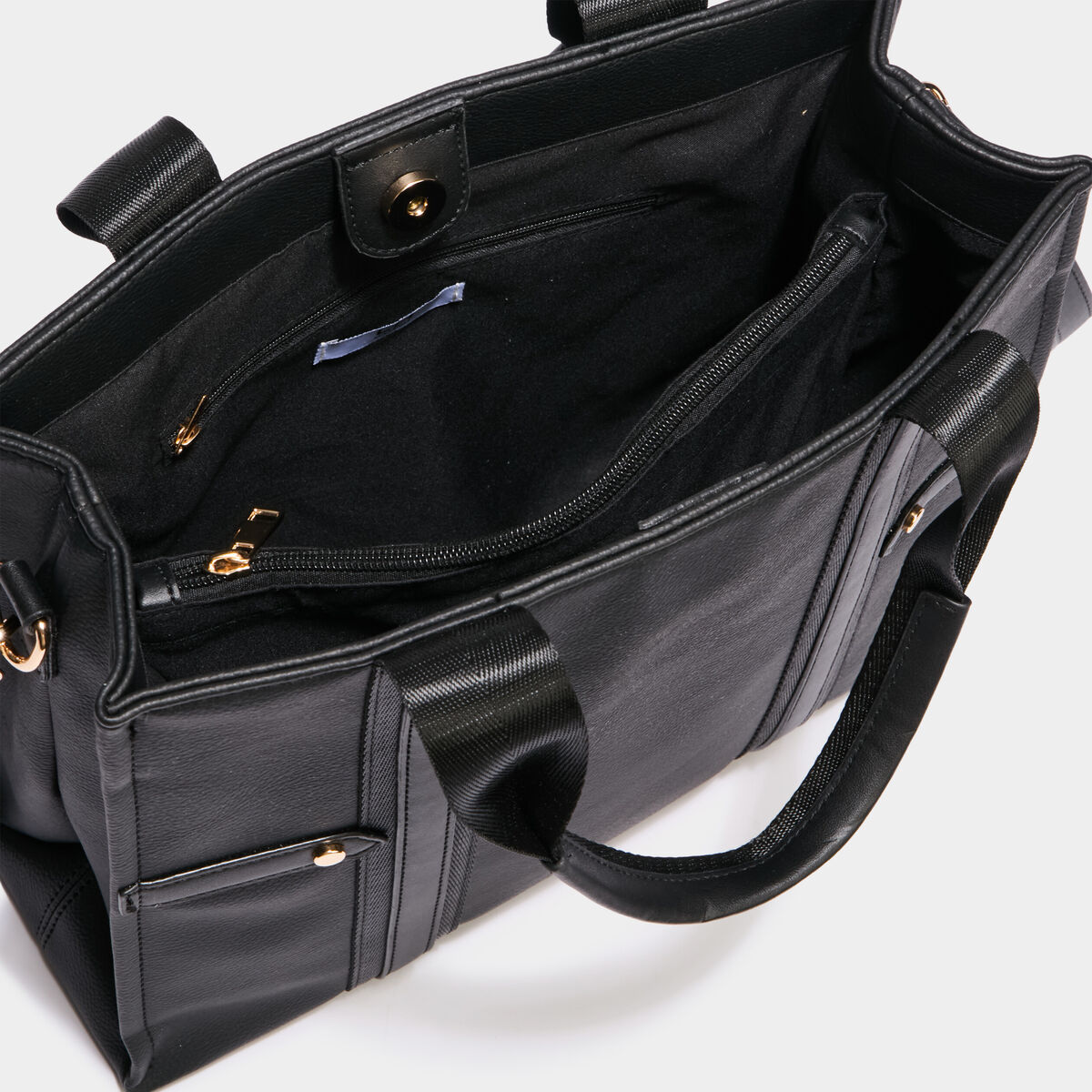 Sac &agrave; main avec bandouli&egrave;re noir femme
