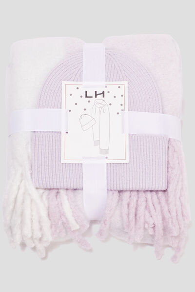 Ensemble écharpe et bonnet multicolore fille