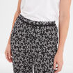 Pantalon de pyjama droit fluide noir femme