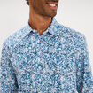 Chemise ajust&eacute;e manches longues bleu homme