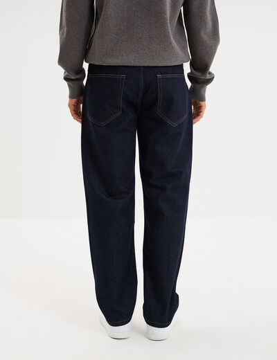 Jean relaxed 5 poches coton denim brut homme