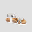 Sandales en cuir ecru fille