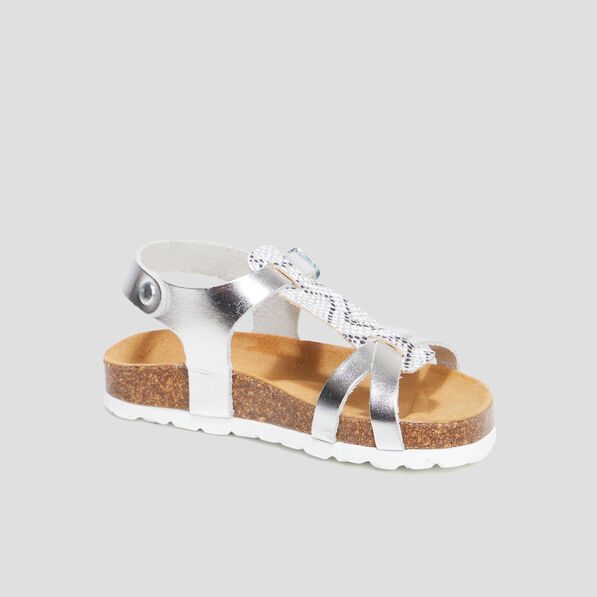 sandales en cuir ecru fille Sandales en cuir ecru fille