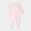 Dors-bien effet velours manches longues rose clair bébé fille