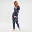 Coffret pyjama effet polaire Stitch bleu marine femme