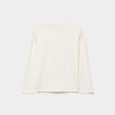 T-shirt manches longues coton ivoire fille