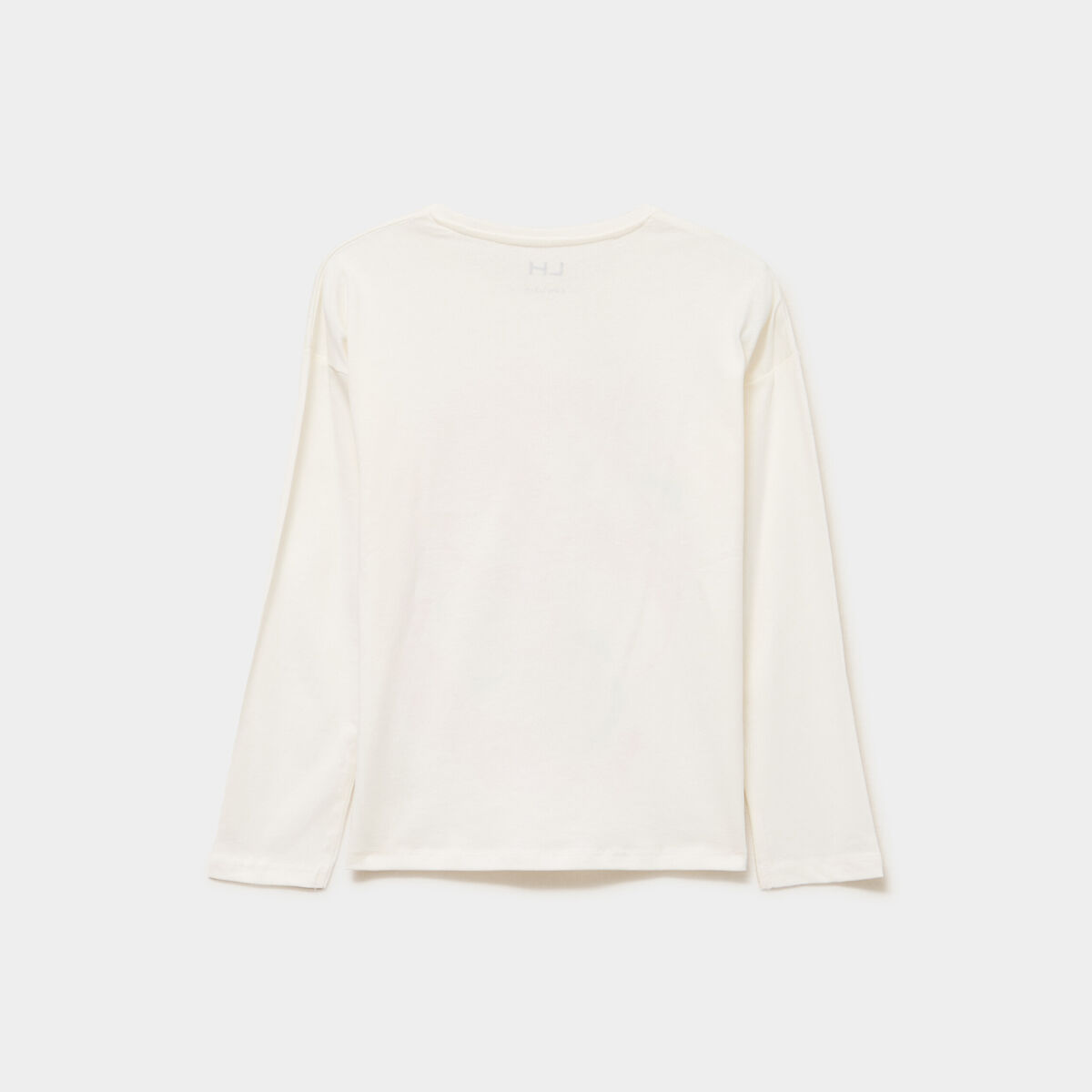 T-shirt manches longues coton ivoire fille