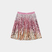 Jupe courte à sequins rose clair fille