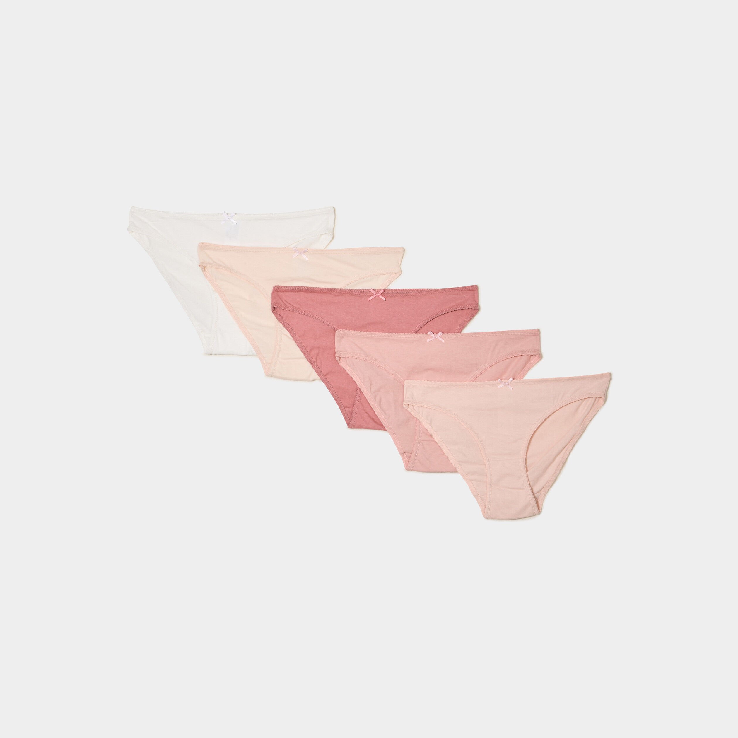 Lot 5 culottes coton rose femme LH