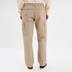 Pantalon cargo slim coton taupe homme