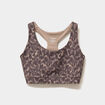 Brassi&egrave;re de sport ajust&eacute;e dos nageur beige femme