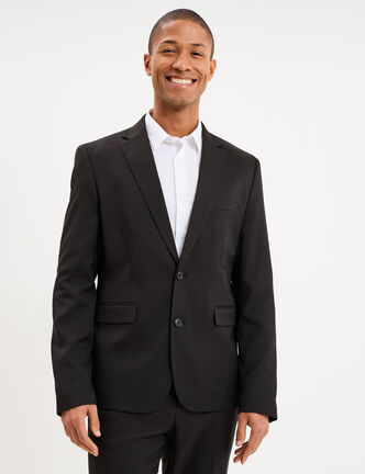 Veste blazer costume manches longues noir homme