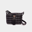 Sac en bandoulière avec pampilles noir femme