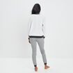 Ensemble pyjama 2 pièces gris clair femme