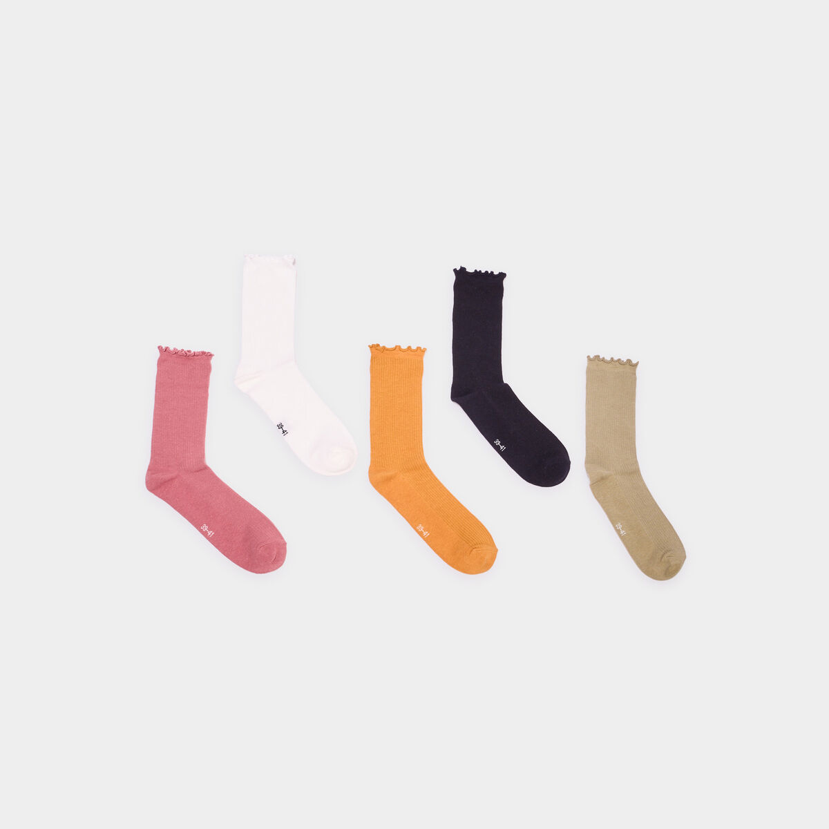 Lot De 5 Paires De Chaussettes Homme MH 100% Coton - Tons Marron, Tailles 39-46, Sans Caoutchouc, Neuf