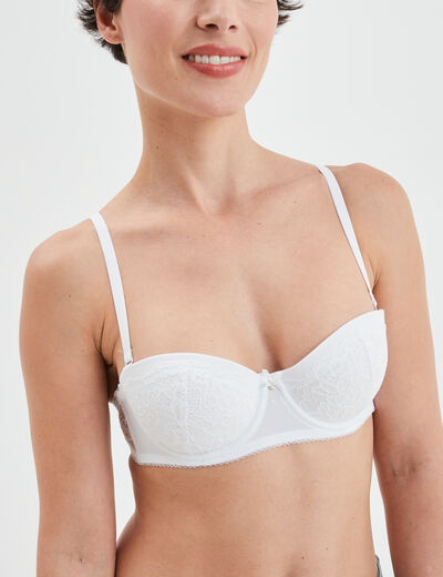 Soutien-gorge bandeau blanc femme