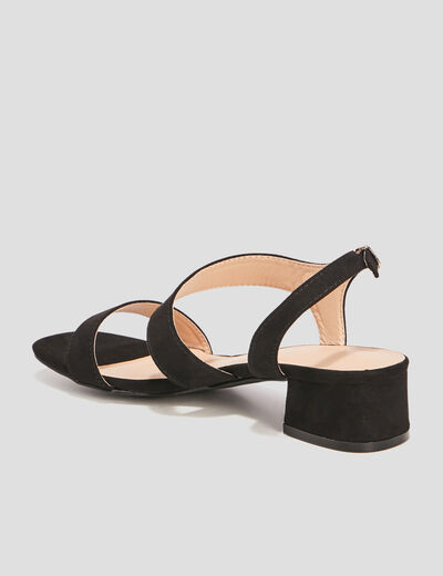 Sandales à talons noir femme
