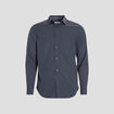 Chemise droite imprimée manches longues bleu homme