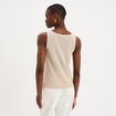D&eacute;bardeur d&eacute;tails ajour&eacute;s beige femme