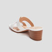 Mules à talons blanc femme