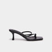 Mules &agrave; talons kitten heels noir femme
