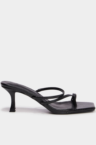Mules &agrave; talons kitten heels noir femme