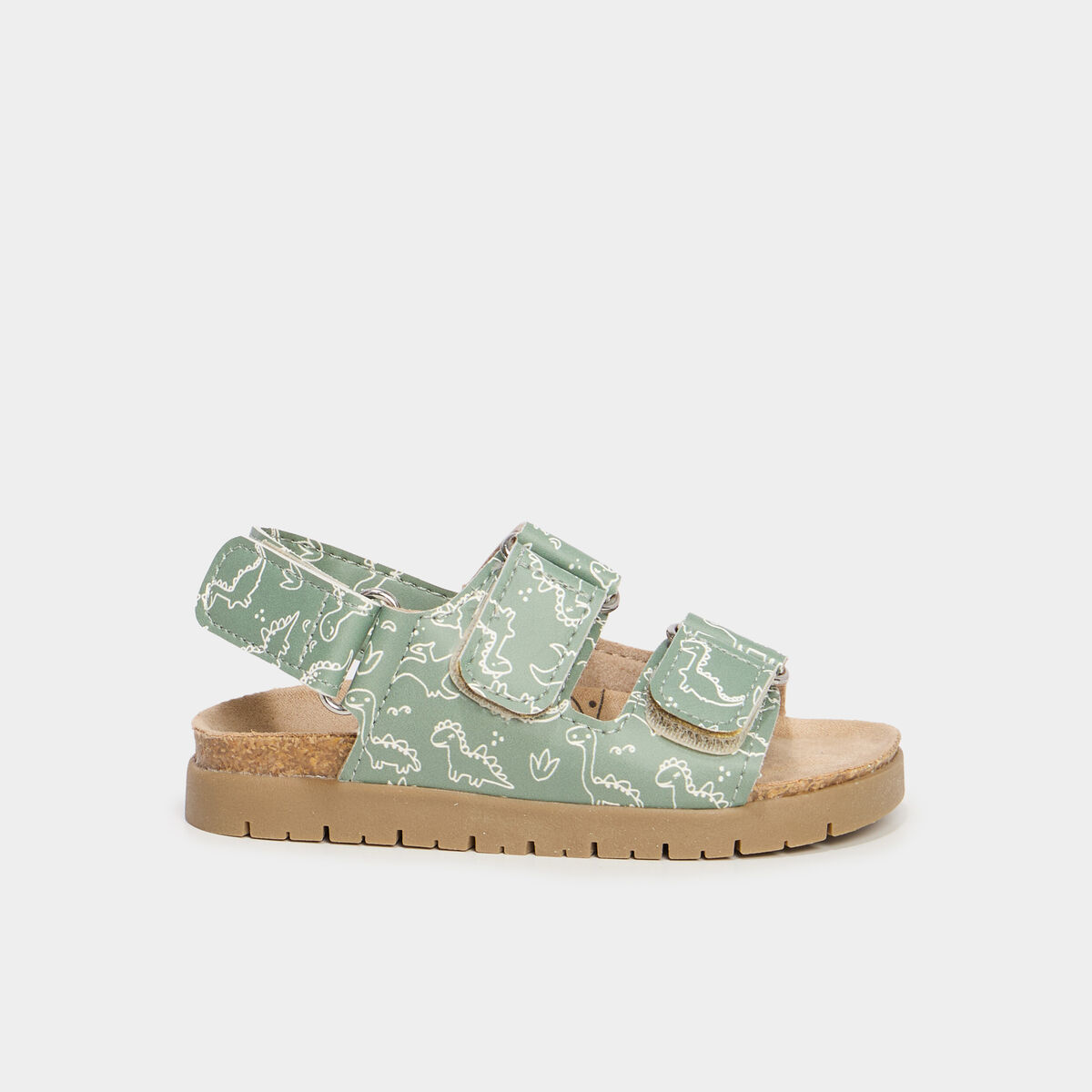 Sandales à scratchs vert kaki bébé garçon