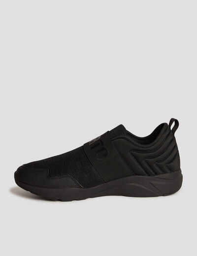 Baskets running languette d'enfilage noir homme