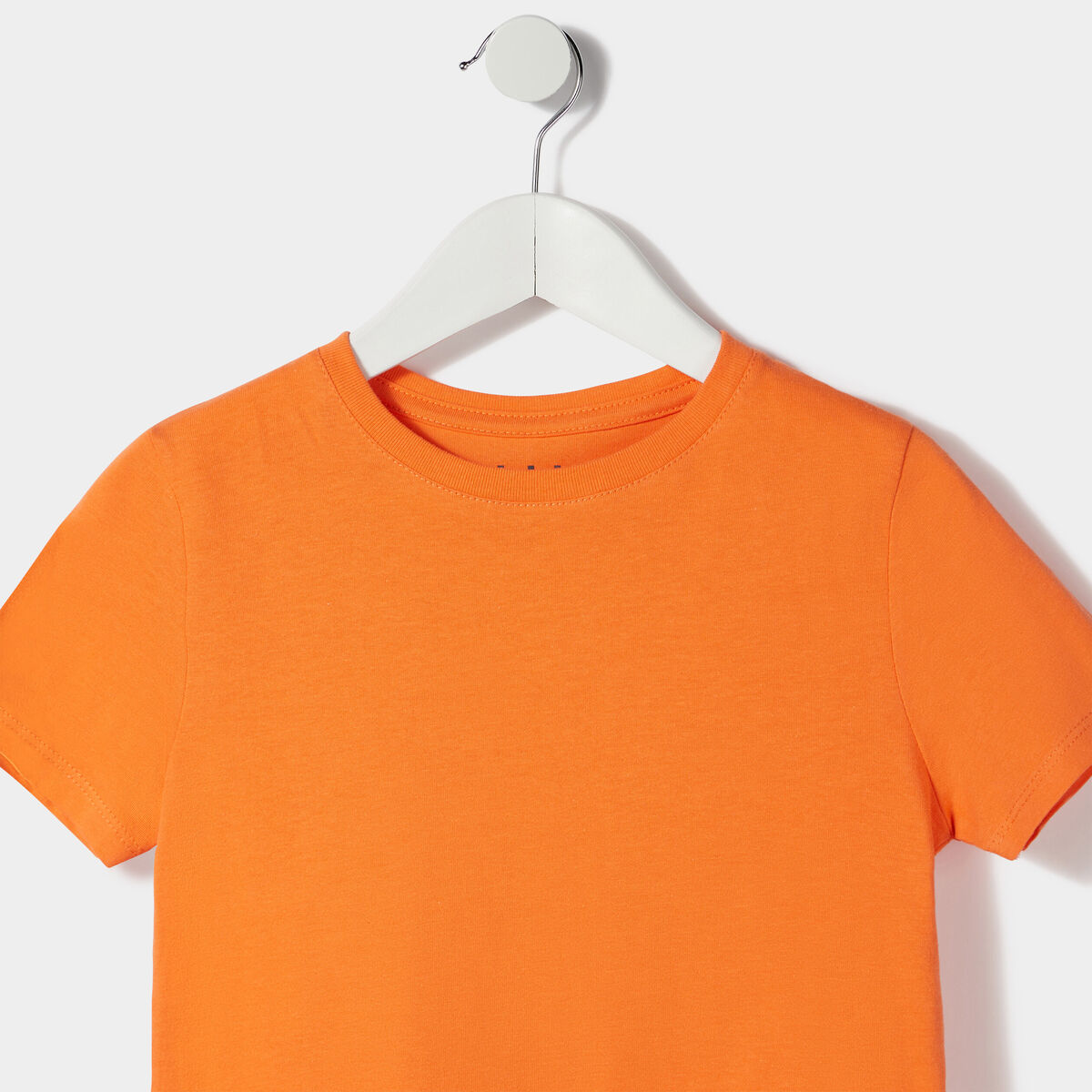 T-shirt en coton manches courtes orange gar&ccedil;on