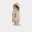 Tennis basses &agrave; lacets pied large sable femme