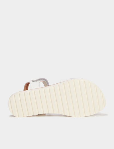 Sandales en cuir Jumrite blanc fille