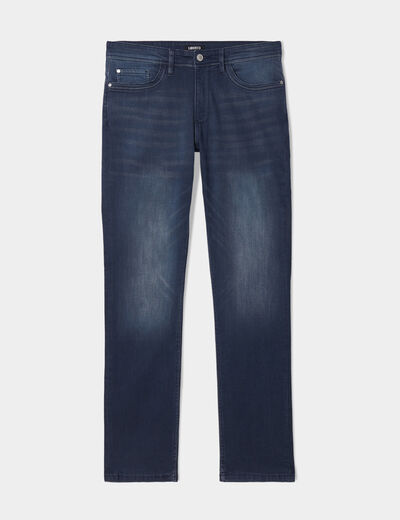 Jeans straight 5 poches Liberto bleu gris homme