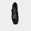 Ballerines bouts carrés noir femme