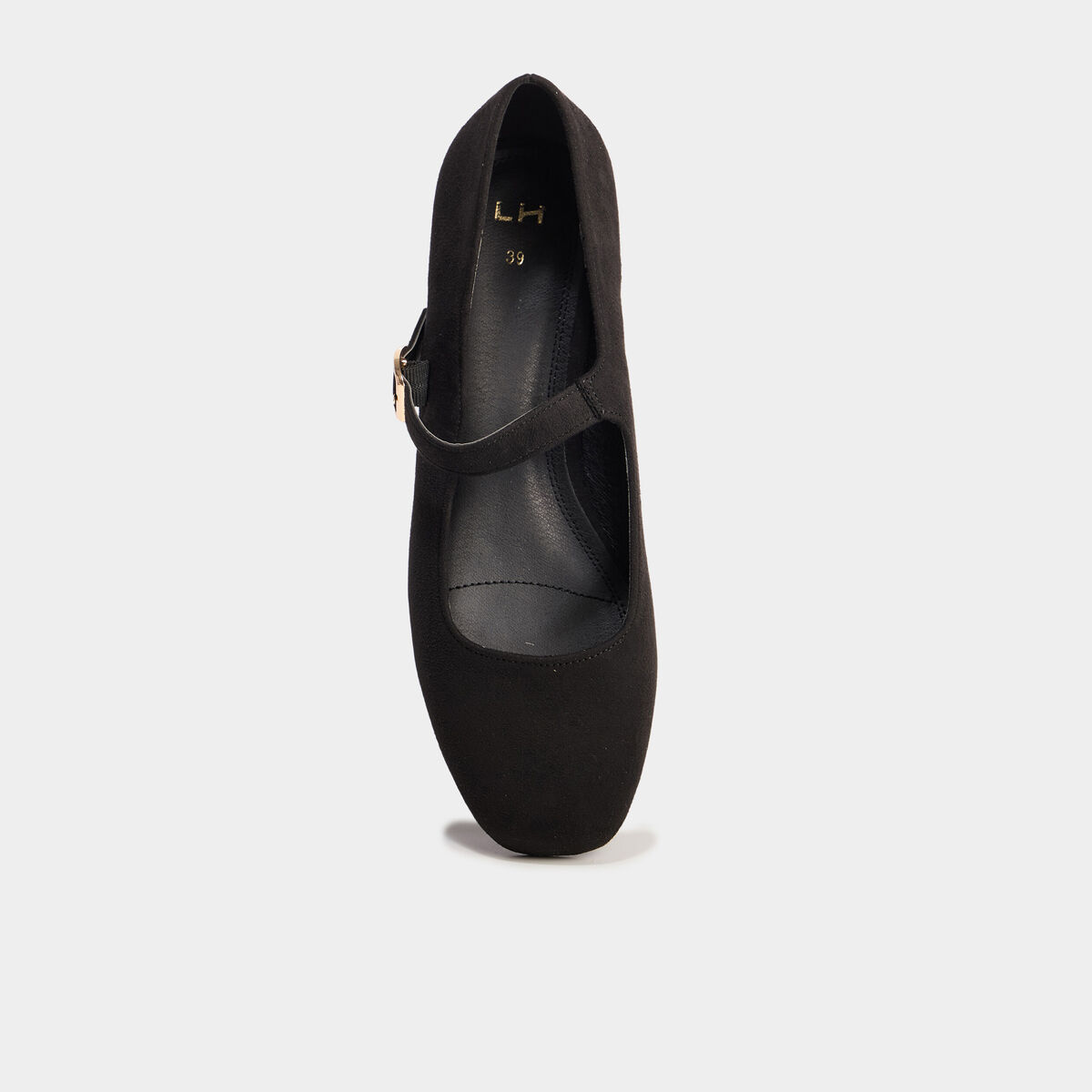 Ballerines bouts carrés noir femme