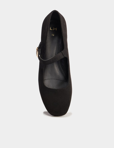 Ballerines bouts carrés noir femme