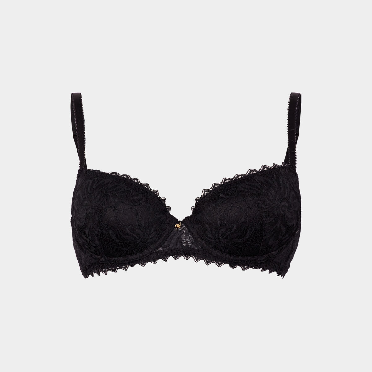 Soutien-gorge corbeille paddé dentelle noir femme
