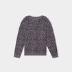 Sweat col rond manches longues gris foncé fille