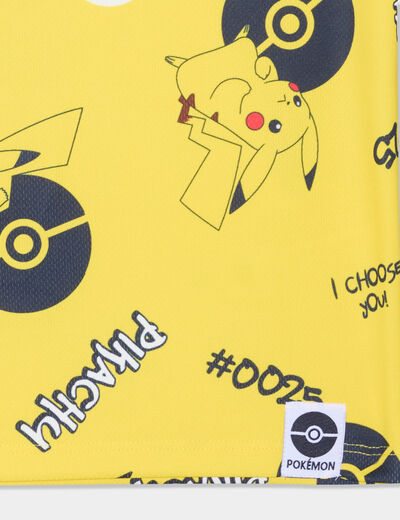 T-shirt manches courtes Pokémon Pikachu jaune garçon