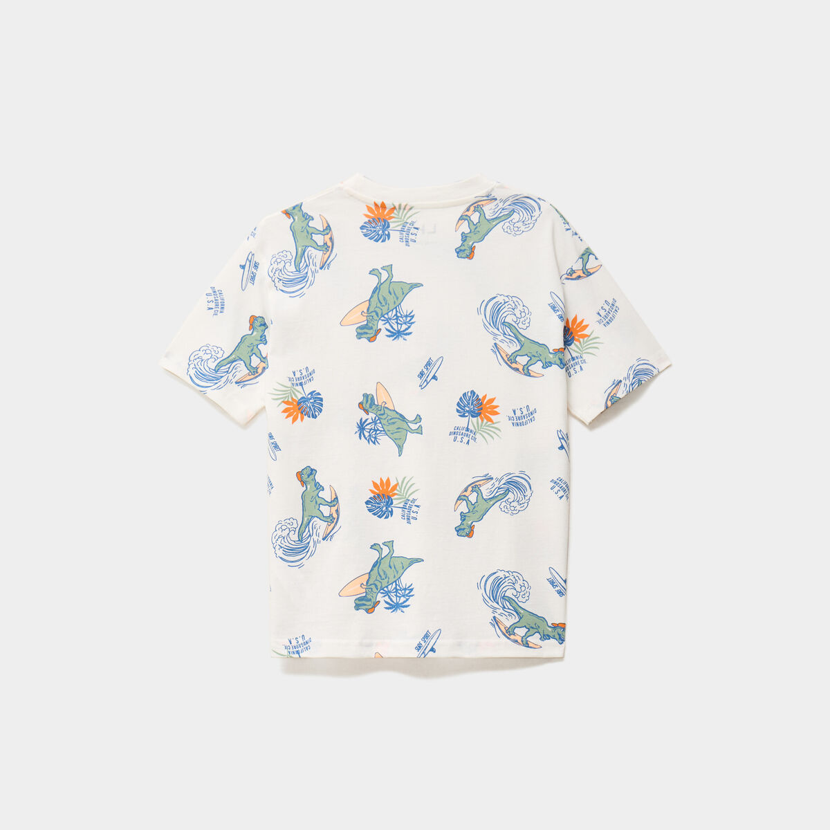 Lot 2 t-shirts manches courtes coton ecru gar&ccedil;on