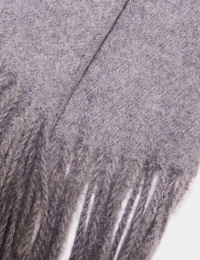 Écharpe à franges gris homme