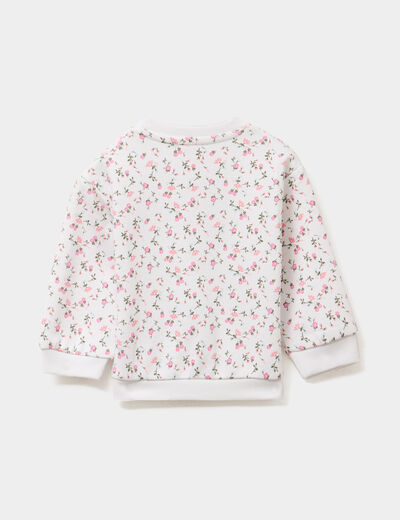 Ensemble sweat et legging ecru bébé fille