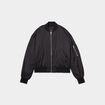 Veste bomber imperméable zippée noir femme