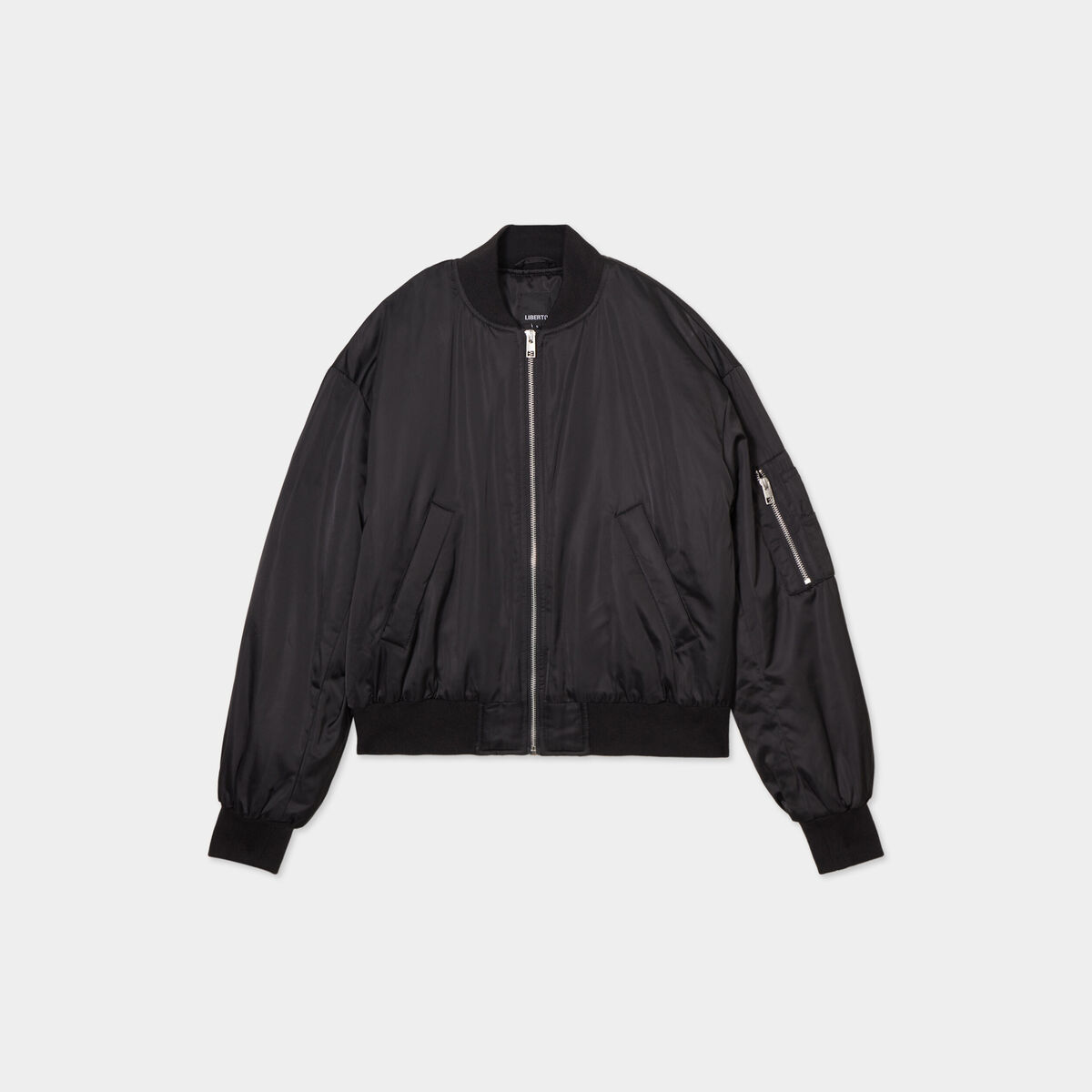 Veste bomber imperméable zippée noir femme