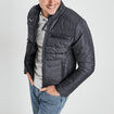 Blouson droite zippée gris homme