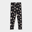 Legging taille &eacute;lastiqu&eacute;e coton noir fille