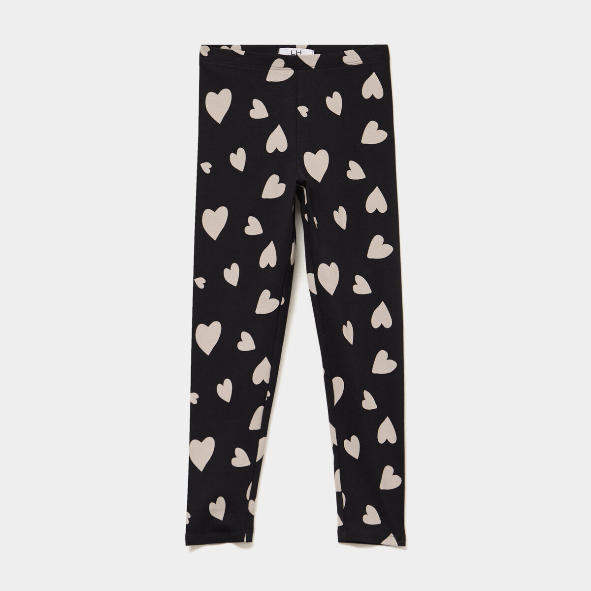 Legging taille &eacute;lastiqu&eacute;e coton noir fille