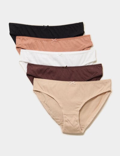 Lot 5 culottes coton vieux rose femme