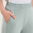Pantalon de jogging large molletonn&eacute; bleu gris femme
